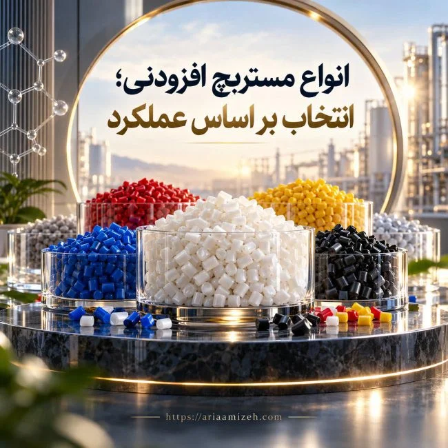 انواع مستربچ افزودنی و گرانول‌های پلیمری رنگی برای انتخاب بر اساس عملکرد و کاربرد صنعتی در آریا آمیزه
